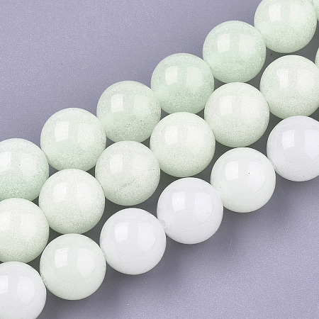 Arricraft Synthetic Luminous Stone Beads Strands, Round, Honeydew, 8mm, Hole: 1mm, about 48pcs/strand, 14.5 inch
