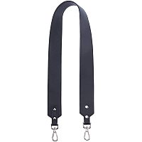 ARRICRAFT Wide Leather Purse Strap, 35.2 inch Leather Shoulder Strap Double Sided Leather Handbags Handle Replacement Cross Body Bag Strap with Swivel Clasps, Black