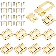 GORGECRAFT 10Pcs Toggle Catch Lock Chest Lock Latch Gold Jewellery Box Latch Hasps for Suitcase Jewelry Box Gift Box