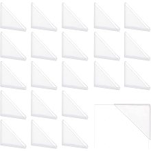 NBEADS 50 Pcs Transparent Photo Corners, 1.36×1.36" Clear Plastic Corner Protectors Picture Frame Mounting Corners for DIY Album, Scrapbook, Journal, Photographs, Certificates, Pictures, Inner:0.2"