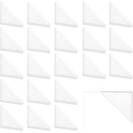 NBEADS 50 Pcs Transparent Photo Corners, 1.36×1.36" Clear Plastic Corner Protectors Picture Frame Mounting Corners for DIY Album, Scrapbook, Journal, Photographs, Certificates, Pictures, Inner:0.2"