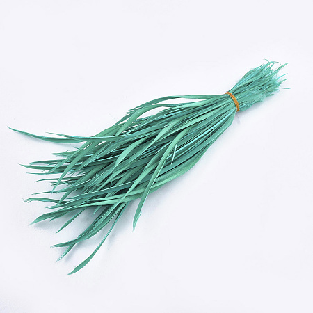 Arricraft Goose Feather Costume Accessories, Dyed, Turquoise, 150~265x3~4mm; about 100pcs/bundle