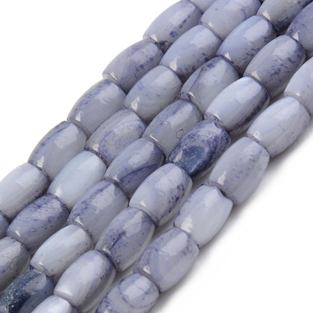 ARRICRAFT Natural Freshwater Shell Beads Strand, Dyed, Barrel, Dark Gray, 6.5x5mm, Hole: 0.8mm, about 58~60pcs/strand, 15.43 inches~15.94 inches(39.2cm~40.5)