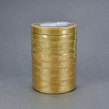 BENECREAT 250Yards (10 rolls X 25yd) 3/8-inch Wide Premium Glitter Metallic Sparkle Fabric Ribbon for Wedding, Holiday, Home Decoration, Gift Wrap (Gold)