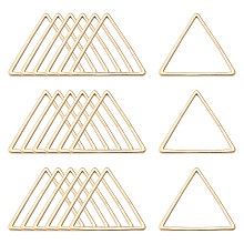 Honeyhandy Brass Linking Rings, Triangle, Light Gold, 21x23x1mm