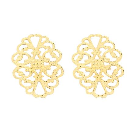 ARRICRAFT 500pcs Iron Filigree Joins Links Charm Pendant Connectors for Earring DIY Jewelry Making, Golden