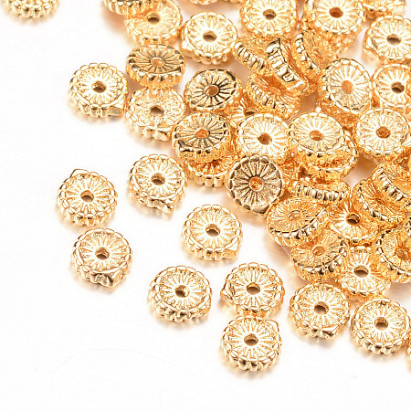 Arricraft Brass Spacer Beads, Light Gold, 5x1.5mm, Hole: 1mm