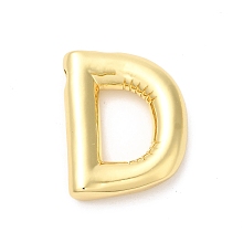 Honeyhandy Eco-Friendly Rack Plating Brass Pendants, Long-Lasting Plated, Lead Free & Cadmium Free, Real 18K Gold Plated, Letter Charm, Letter D, 21~23x13~26x4.5~5.5mm, Hole: 2.5~3.5x1.5~2mm