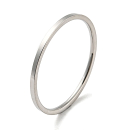 Honeyhandy Non-Tarnish 304 Stainless Steel Simple Plain Band Finger Ring for Women Men, Stainless Steel Color, Size 6, Inner Diameter: 16mm, 1mm