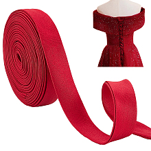 Cotton Satin Ribbon, Flat, FireBrick, 3/4 inch(18~20mm), about 3.83 Yards(3.5m)/Strand