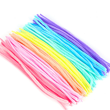 DIY Plush Sticks, Chenille Stems, Pipe Cleaners, Kid Craft Material, Mixed Color, 300mm, 100pcs/bag