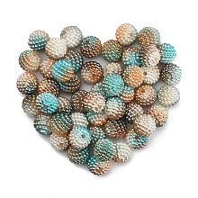 50Pcs Imitation Pearl Acrylic Beads, Berry Beads, Combined Beads, Round, Camel, 10mm, Hole: 1mm