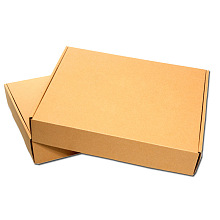 Honeyhandy Kraft Paper Folding Box, Corrugated Board Box, Postal Box, Tan, 25x20x7cm