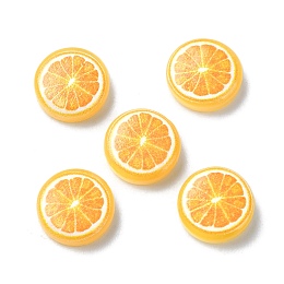 Fruit Series Opaque Resin Cabochons, Lemon, 10x3.5mm