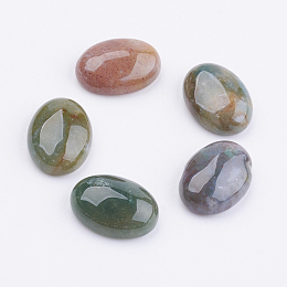 Honeyhandy Natural Indian Agate Cabochons, Oval, 18x13x6mm