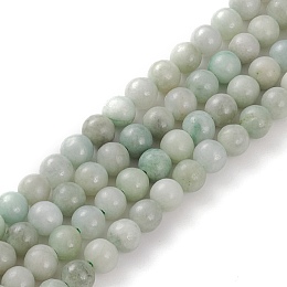 Honeyhandy Natural Jadeite Beads Strands, Round, Grade A, 6mm, Hole: 0.8mm, about 67pcs/strand, 15.47 inch(39.3cm)