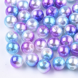 Honeyhandy Acrylic Imitation Pearl Beads, Round, Medium Orchid, 8mm, Hole: 1.2mm, about 1800pcs/500g