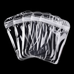 Honeyhandy Transparent Plastic Zip Lock Bags, Resealable Packaging Bags, Rectangle, Clear, 15x10.5x0.02cm, Unilateral Thickness: 2.3 Mil(0.06mm)