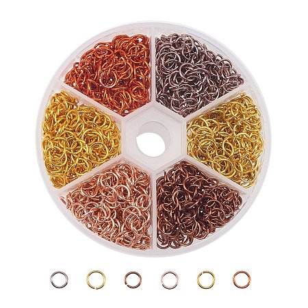 NBEADS Aluminum Open Jump Rings 6mm 6 Colors 1080pcs Box Set Jewelry Findings for DIY Jewelry Making and Craft Ideas