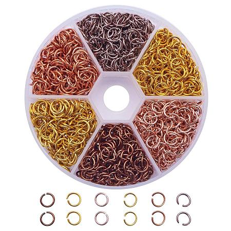 ARRICRAFT 1 Box (about 1080PCS) Colorful Gold Theme Aluminum Wire Open Jump Rings for jewelry Making Accessories 6x0.8mm