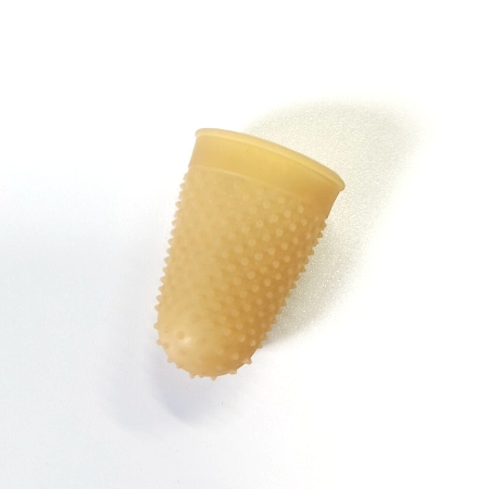 Honeyhandy Silicone Finger Protectors, Needle Felting Tool, Yellow, 37x21mm