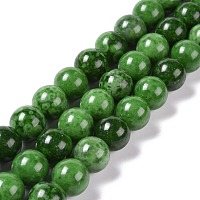 Natural Green Strawberry Quartz Beads Strands, Round, 12mm, Hole: 1.2mm, about 33pcs/strand, 15.43 inch(39.2cm)