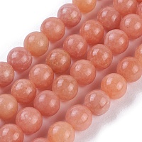 ARRICRAFT Natural Peach Calcite Beads Strands, Round, 12mm, Hole: 1.2mm, about 31~33pcs/strand, 15.3 inches~15.75 inches(39~40cm)