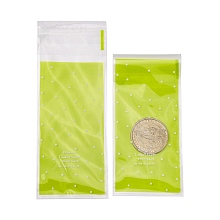 Honeyhandy Rectangle Plastic Cellophane Bags, for Lipstick Packaging, Polka Dot Pattern, Lime Green, 13x5cm, Unilateral Thickness: 0.035mm, Inner Measure: 10x5cm, about 96~100pcs/bag