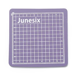 Honeyhandy PVC Cutting Mat Pad, with Scale, for Desktop Fine Manual Work Leather Craft Sewing DIY Punch Board, Medium Purple, 8x8x0.3cm