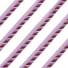 FINGERINSPIRE 13.7 Yards Twisted Lip Cord Trim Purple Twisted Cord Trim Ribbon 16mm Polyester Sewing Luxury Trim Embellishment Handmade Cord Trim for Home Decor Upholstery Curtain Tieback and More