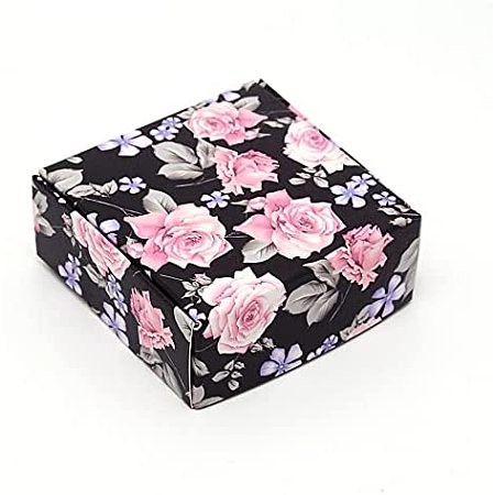 PandaHall Elite 30pcs Flower Gift Boxes Paper Fold Boxes Wrapping Gift Boxes for Soap Gift Jewelry Wrapping on Birthdays, Bridal Showers