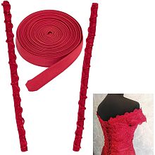 BENECREAT 1 Set Wedding Dress Zipper Replacement, Red Adjustable DIY Craft Corset Back Kit Dress Accessories for Prom Dress Strap