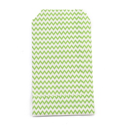 Honeyhandy White Kraft Paper Bags, No Handles, Storage Bags, Wave Pattern, Wedding Party Birthday Gift Bag, Pale Green, 15x8.3x0.02cm