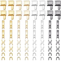 Pandahall Elite 4 Colors Zipper Latch Slider, 16 Sets Zipper Head Retainer #10 Zipper Bottom Sliders Retainer Insertion Pin for Jacket Zippers Bags Tents Luggage Backpacks Sleeping Bag