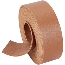 BENECREAT 78.8x1 Inch Double Sided Saddle Brown Leather Strip Lychee Leather Cords for DIY Craft Projects, Traction Ropes, Belts, Keychains, Leather Watch Straps