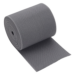 4M Flat Polyester Elastic Wide Band for Clothes Sewing, Gray, 4 inch(100mm), about 4.37 Yards(4m)/pc