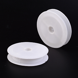 Honeyhandy Plastic Empty Spools for Wire, Thread Bobbins, White, 8.2x1.5cm