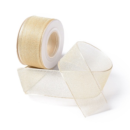 10 Yards Flat Polyester Chiffon Ribbon, for DIY Jewelry Making, BurlyWood, 1- inch(25.5mm)