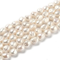 Honeyhandy Grade AA Natural Cultured Freshwater Pearl Beads Strands, Rice, Bisque, 9~11x8~9mm, Hole: 0.7mm, about 33pcs/strand, 14.17 inch(36cm)