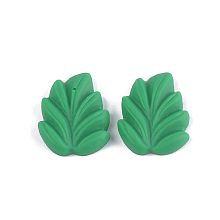 Honeyhandy Resin Cabochons, Leaf, Green, 18x15x3mm