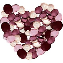 GORGECRAFT 200Pcs Satin Rose Petals Artificial Brown Rose Petals for Valentine Wedding Aisle Centerpieces Table Confetti Party Favors Home Decoration