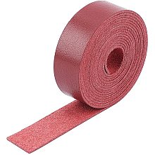 GORGECRAFT Leather Strap 3/4 Inch Wide 78 Inches Long Jewelry Crafts Braided Leather Cord for Crafts Tooling Workshop Handmade, Dark Red