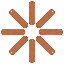 GORGECRAFT 100Pcs Handmade Leather Labels Faux Leather Blank Tags with Holes for Jeans Shoes Bags Garment Embellishment DIY Crafts Knitting Hats Clothing Sewing Accessories, Light Tan