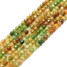 Natural Tourmaline Beads Strands, Faceted, Round, 2mm, Hole: 0.5mm, about 215pcs/strand, 15.16''~15.55''(38.5~39.5cm)