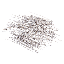 PandaHall Elite 2 Inch Length 50mm 304 Stainless Steel Flat Head Wire Headpins Jewelry Finding Craft Headpins, about 168pcs/20g