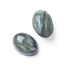 Honeyhandy Natural Seraphinite Cabochons, Oval, 14x10x5~5.5mm