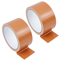 GORGECRAFT 2 Rolls 21.8Yds x 1.8" Brown Vinyl Repair Tape Bookbinding Repair Cloth Tape Fabric Hanging Tape Library Book Hinging Craft Tape Adhesive Tapes Acid Free Archival Durable Tape