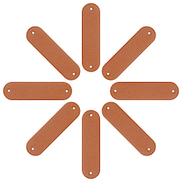 GORGECRAFT 100Pcs Handmade Leather Labels Faux Leather Blank Tags with Holes for Jeans Shoes Bags Garment Embellishment DIY Crafts Knitting Hats Clothing Sewing Accessories, Light Tan