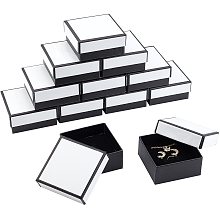 NBEADS 16 Pcs 3.03" Cardboard Jewelry Boxes, White Paper Boxes Set Storage Boxes with Sponge Mat for Bracelet Necklace Earring Pendants Jewelry, 7.7x7.7x3.6cm