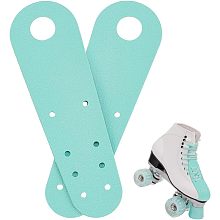 AHANDMAKER 1 Pair Roller Skate Toe Guards, Green Roller Skate Leather Flat Toe Guard Protector Ice Skate Toe Guards Roller Skate Accessories